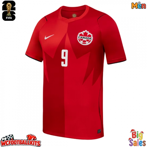 Canada Cyle Larin #9 Replica Home Stadium Shirt World Cup 2026 Short Sleeve
